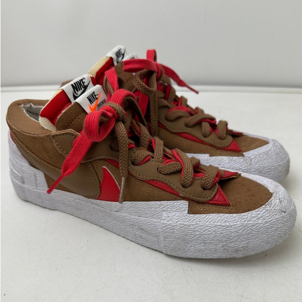 Nike Blazer Low x Sacai British Tan Sneakers Men's Sz 7.5